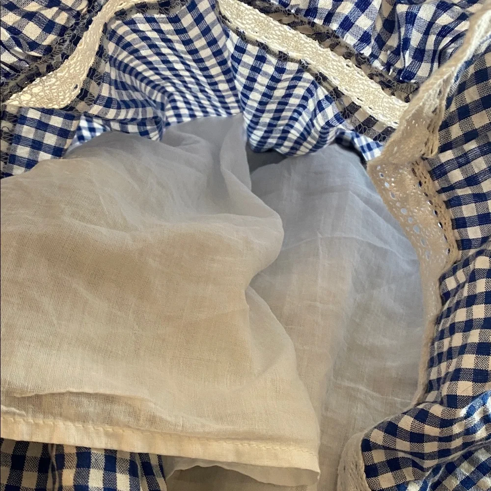 Urban Outfitters Blue Gingham Marseille Smocked Dress - Picture 11 of 12